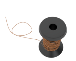 Spool of thread isolated on background. 3d rendering - illustration png