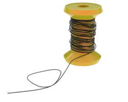 Spool of thread isolated on background. 3d rendering - illustration png