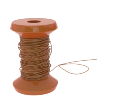 Spool of thread isolated on background. 3d rendering - illustration png