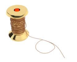 Spool of thread isolated on background. 3d rendering - illustration png