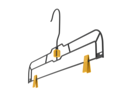 kleren hanger geïsoleerd Aan achtergrond. 3d renderen - illustratie png