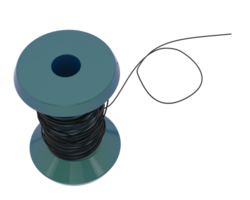 Spool of thread isolated on background. 3d rendering - illustration png