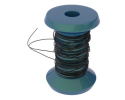 Spool of thread isolated on background. 3d rendering - illustration png