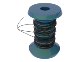 Spool of thread isolated on background. 3d rendering - illustration png