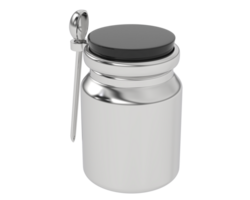 Jar with spoon isolated on background. 3d rendering - illustration png