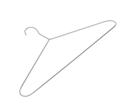 kleren hanger geïsoleerd Aan achtergrond. 3d renderen - illustratie png