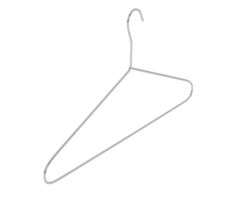 kleren hanger geïsoleerd Aan achtergrond. 3d renderen - illustratie png