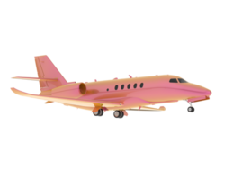 Private airplane isolated on background. 3d rendering - illustration png