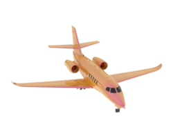 Private airplane isolated on background. 3d rendering - illustration png