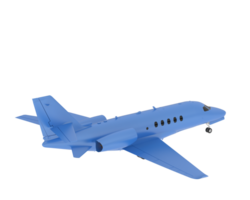 privado avião isolado em fundo. 3d Renderização - ilustração png