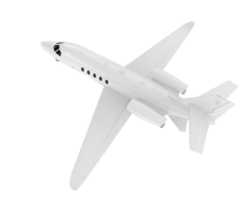 privado avião isolado em fundo. 3d Renderização - ilustração png