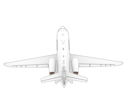 privé avion isolé sur Contexte. 3d le rendu - illustration png