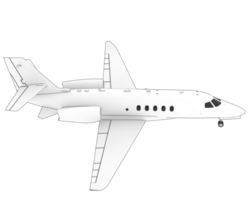 Private airplane isolated on background. 3d rendering - illustration png