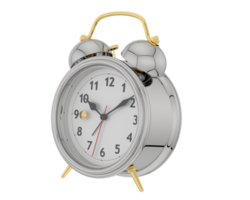 Alarm clock isolated on background. 3d rendering - illustration png