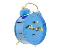 Alarm clock isolated on background. 3d rendering - illustration png