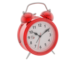 Alarm clock isolated on background. 3d rendering - illustration png