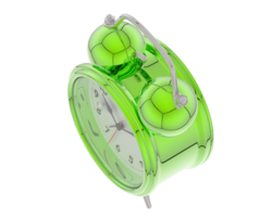 Alarm clock isolated on background. 3d rendering - illustration png