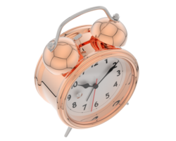 Alarm clock isolated on background. 3d rendering - illustration png