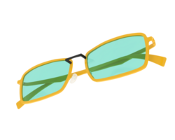 Sol óculos isolado em fundo. 3d Renderização - ilustração png