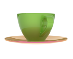 taza para té aislado en antecedentes. 3d representación - ilustración png