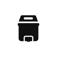 Waste bin icon isolated on white background vector