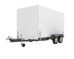 Refrigerated trailer isolated on background. 3d rendering - illustration png