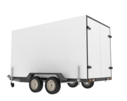 Refrigerated trailer isolated on background. 3d rendering - illustration png