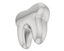 Tooth isolated on background. 3d rendering - illustration png