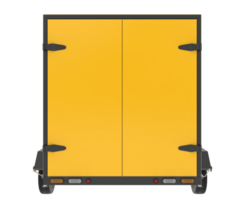 Refrigerated trailer isolated on background. 3d rendering - illustration png