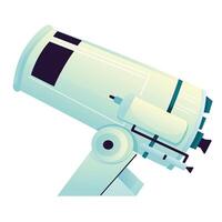 Set of space optical telescopes on a stand and tripod, a large observation, telescope. Illustration of astronomical instruments. vector