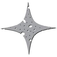 Illustration of a star with holes and damage. vector