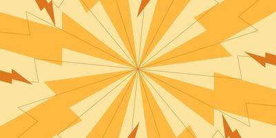 abstract orange background with thunder icons. template design for banner, poster, greeting card, social media. vector