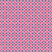 Abstract illustration background with three geometric seamless patterns in red, pink, yellow, blue. vector