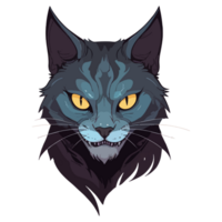 dark cat head png