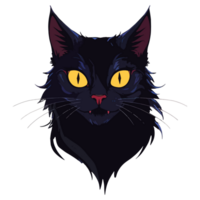 dark cat head png