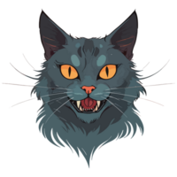 dark cat head png