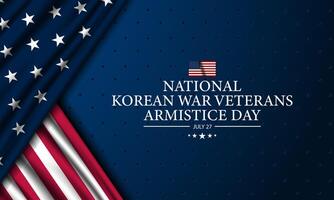 National Korean War Veterans Armistice Day July 27 Background illustration vector