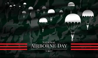National Airborne Day August 16 background Illustration vector