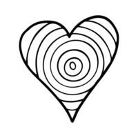 abstract love element. Doodle hearts sketch, heart symbol for Valentine's Day. vector