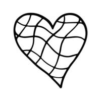 abstract love element. Doodle hearts sketch, heart symbol for Valentine's Day. vector