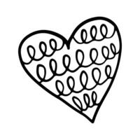 abstract love element. Doodle hearts sketch, heart symbol for Valentine's Day. vector