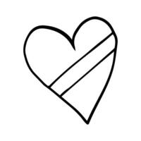 resumen amor elemento. garabatear corazones bosquejo, corazón símbolo para San Valentín día. vector