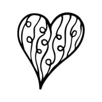 abstract love element. Doodle hearts sketch, heart symbol for Valentine's Day. vector