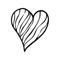 resumen amor elemento. garabatear corazones bosquejo, corazón símbolo para San Valentín día. vector