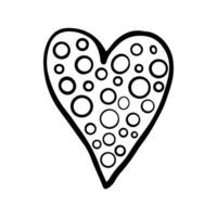 abstract love element. Doodle hearts sketch, heart symbol for Valentine's Day. vector