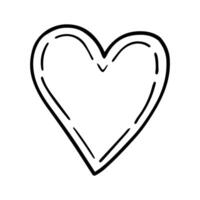 abstract love element. Doodle hearts sketch, heart symbol for Valentine's Day. vector