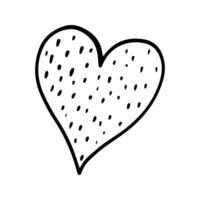 abstract love element. Doodle hearts sketch, heart symbol for Valentine's Day. vector