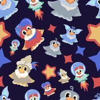 repeating patterns of several bird mascot icons of various styles and styles which are certainly very cute for you to download vector