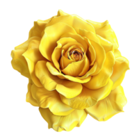 Yellow rose on transparent background png