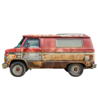 An old van on a transparent background png